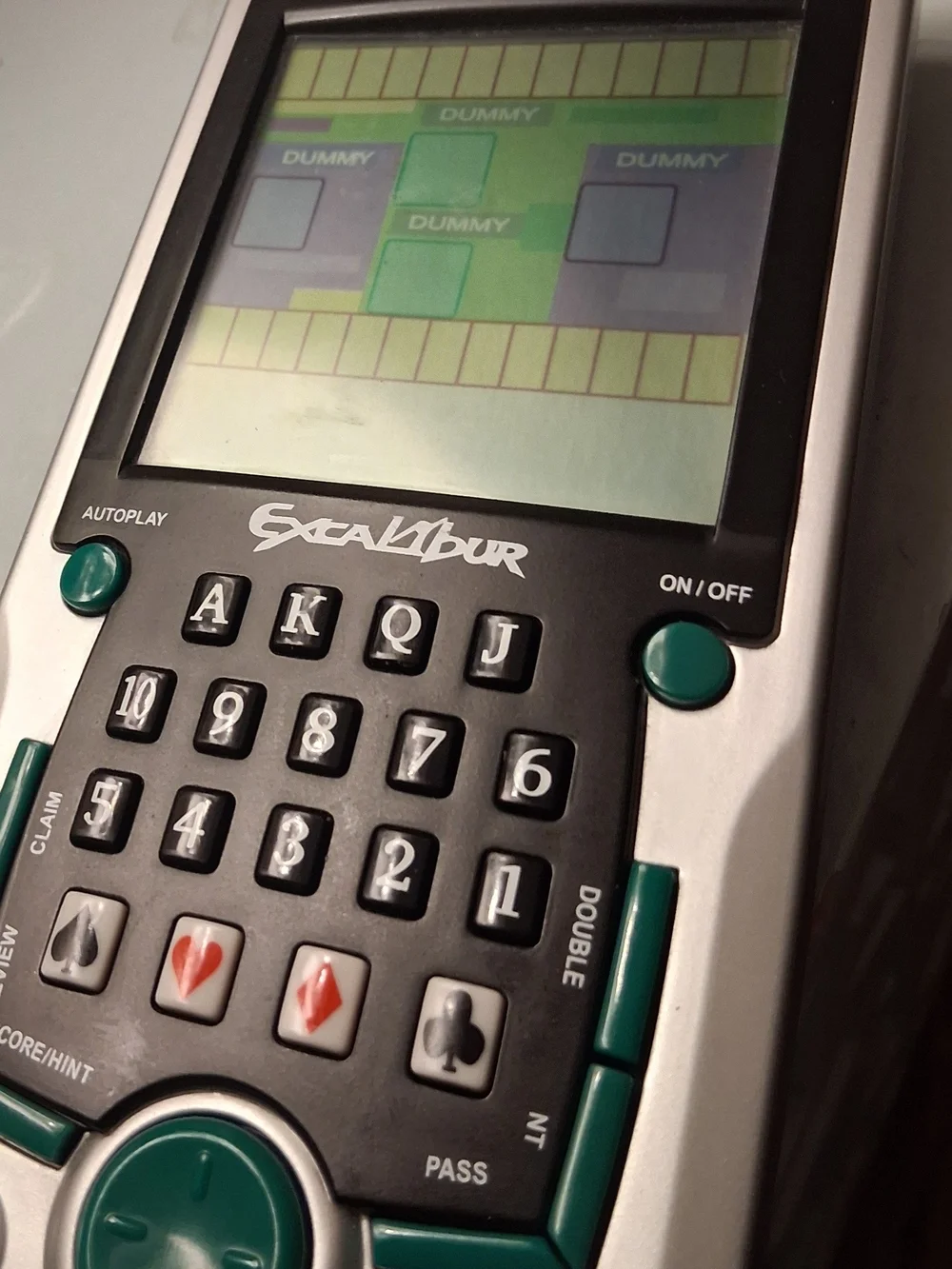 Excalibur Handheld Electronic Poker Game - Black & Teal
